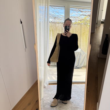 Black Pleated Dress