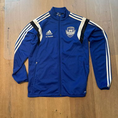 Adidas Football Track Jacket Blue Size S