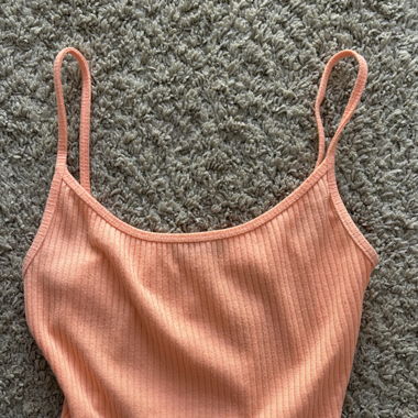 neon orange crop top