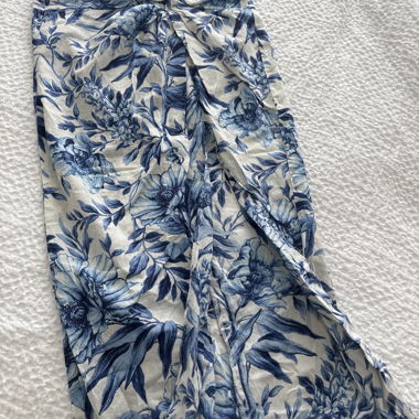 Blau-weiss Blumenrock