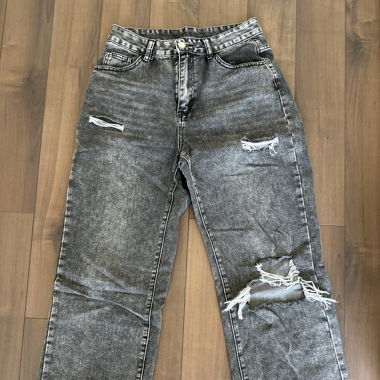 jeans noir à trous