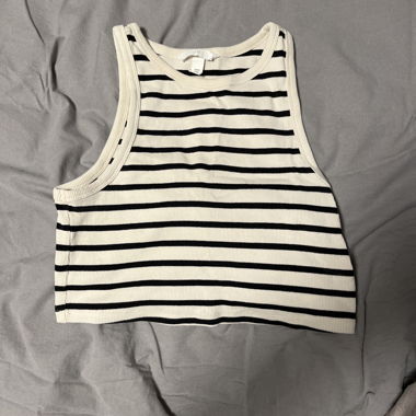 Top rigato da donna