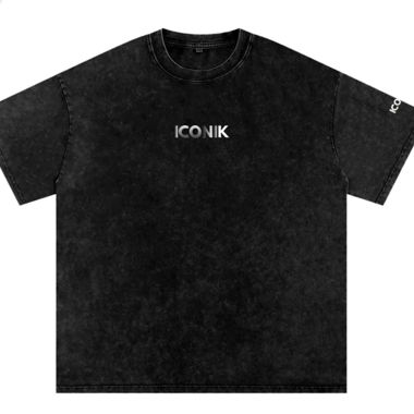 T-shirt grigio ICONIK délavé
