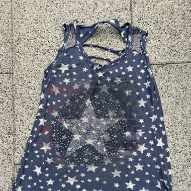 Top Sterne mit Glitzer und Nieten, Gr. S