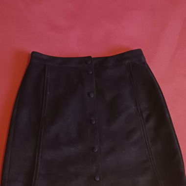 C&A Jupe schwarz Wildleder Optik