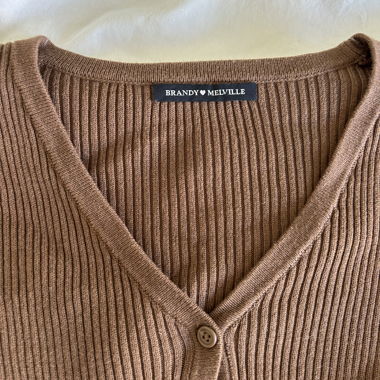 Cardigan en tricot Brandy Melville marron