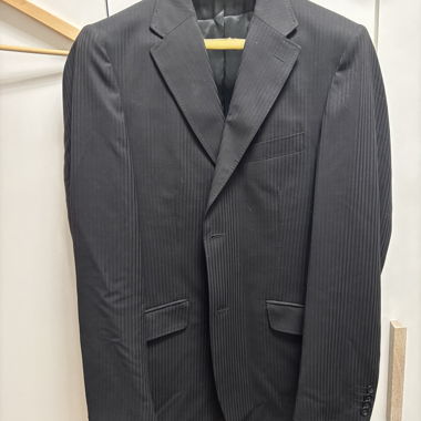Black Pinstripe Suit Jacket