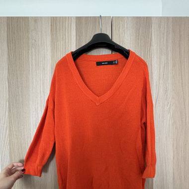 Pullover orange-rot