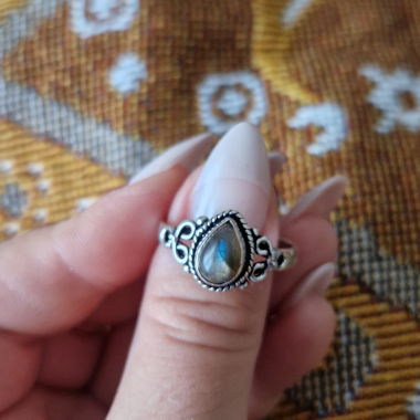 Bague boho en labradorite