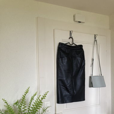 Vintage real leather pencil skirt 