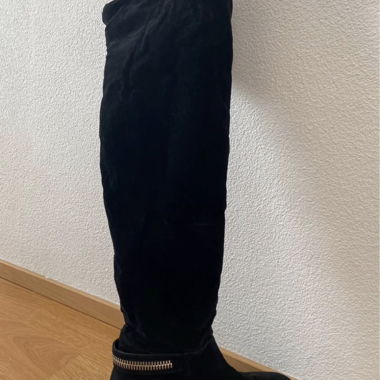 Black Thigh-High Boots