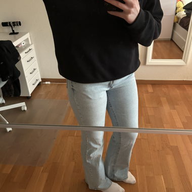 Light blue flare jeans Bershka