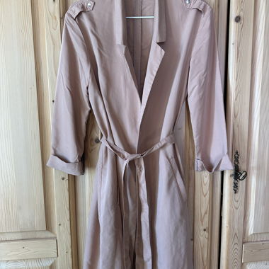 Trench beige da donna, cappotto da mezza stagione