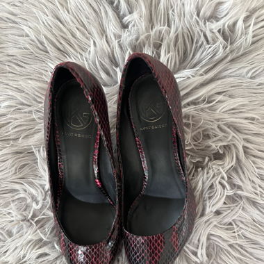 Snake leather stilettos / Schlagen Leder Pumps