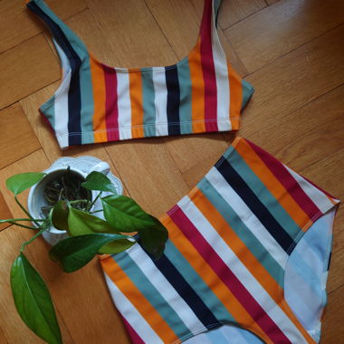 Bikini deux pieces rayé MONKI