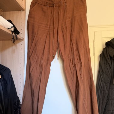 Brown Linen Pants