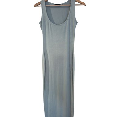 Long Sage Green PLT Tank Maxi Dress UK Size 6
