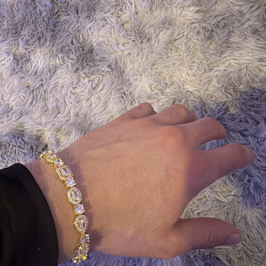 Bracelet multi stone gold