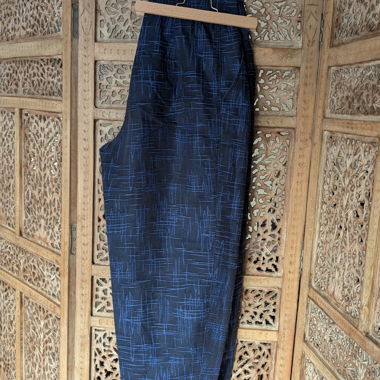 Pantaloni in tessuto Saint Honoré vintage con fantasia