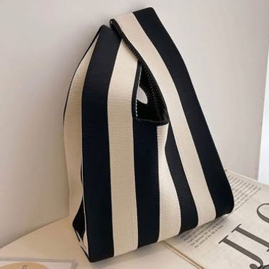 Sac à main rayé