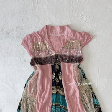 Babydoll Boho in Chiffon Rosa (S)