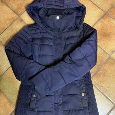 Winter jacket navy blue with hood