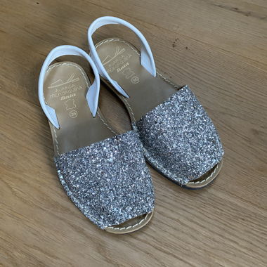 Sandali Avarca glitter argento taglia 36