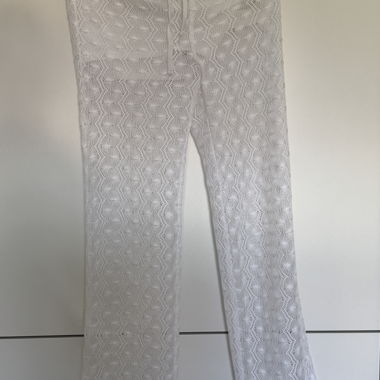 Pantaloni in pizzo bianchi
