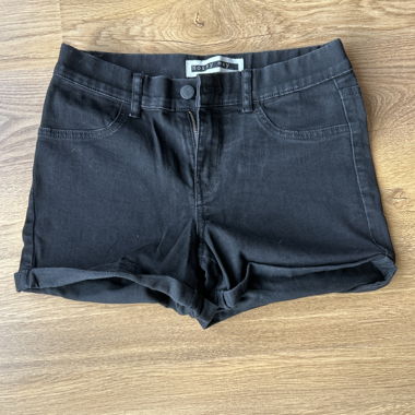 schwarze Jeans Shorts