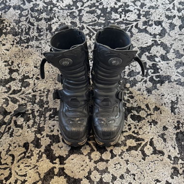 New Rock Boots Skull / Echtleder / Heavy Platform
