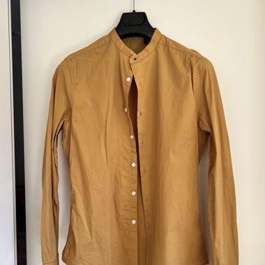 Chemise pour homme jaune moutarde
