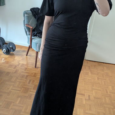Robe midi noire ASOS Design