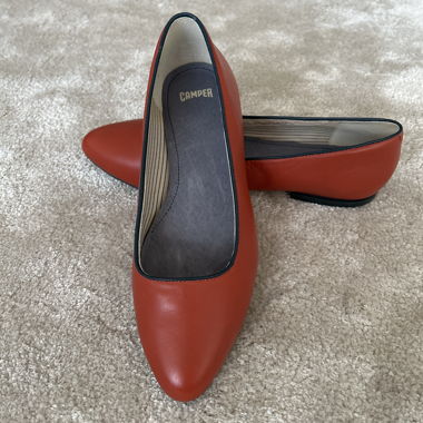 Camper red ballerinas