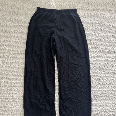 Bershka schwarze Leinenhose
