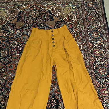 Boho orange baggy pants Pull&Bear 
