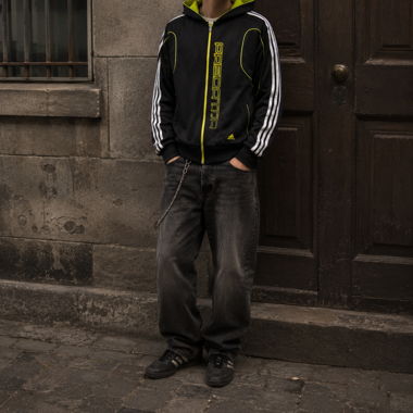 Felpa Adidas Predator vintage con zip