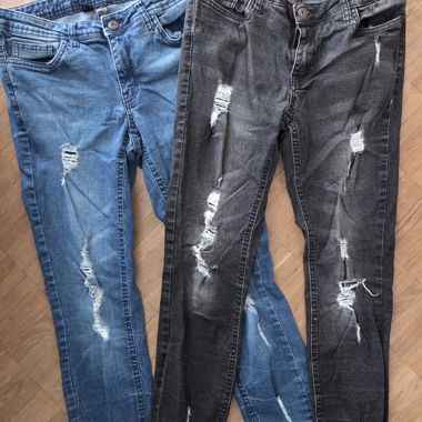 2x Rainbow Skinny Jeans Gr. 40