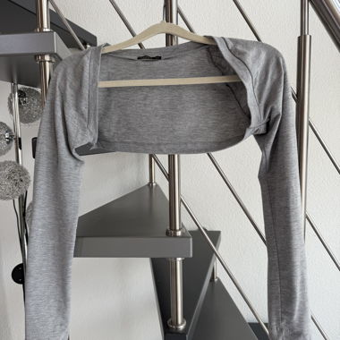 Bolero grigio maniche lunghe AMARA M/L