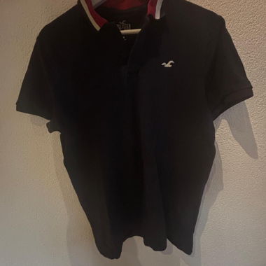 Hollister Poloshirt schwarz M