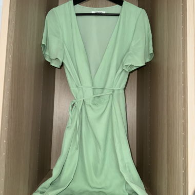 Robe portefeuille vert menthe