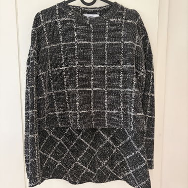 Ensemble tweed MNG noir-blanc