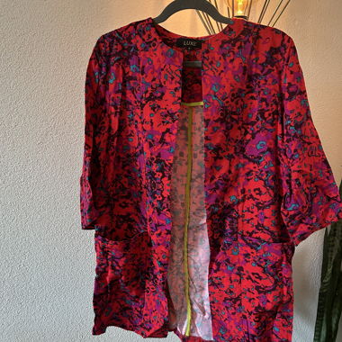 Long blazer LUXE con motivo