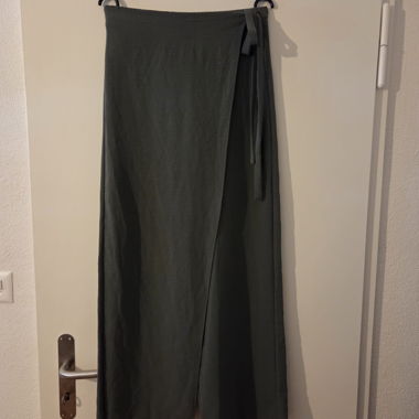 Pantalon-jupe portefeuille Zara olive