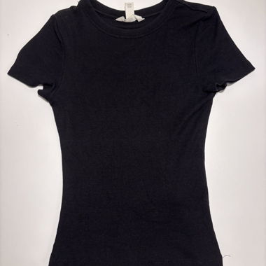 T-shirt nero aderente a coste
