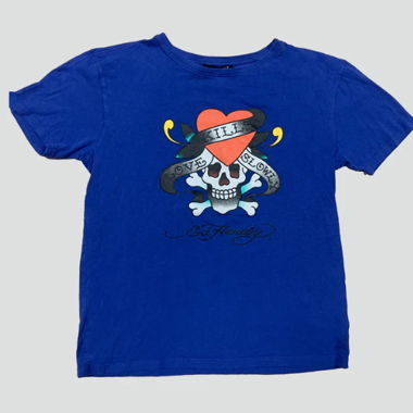 Ed Hardy blue t shirt