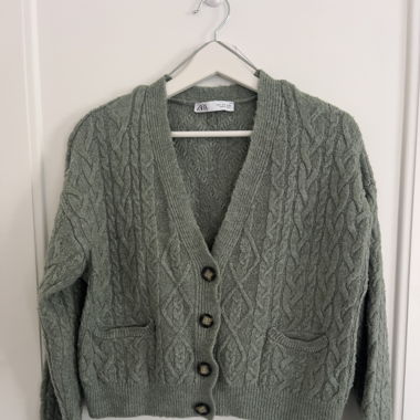 Cardigan green zara