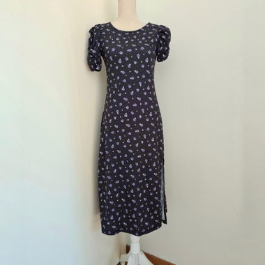 H&M Floral Midi Dress Short Sleeve