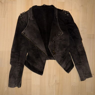 Schwarze Nora Z Bikerjacke Gr. S