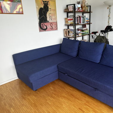 Ecksofa mit Bett und Stauraum