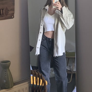 Oversized Beige Jacket